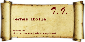 Terhes Ibolya névjegykártya