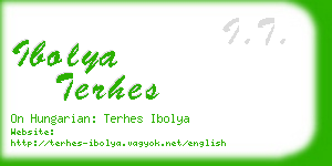ibolya terhes business card